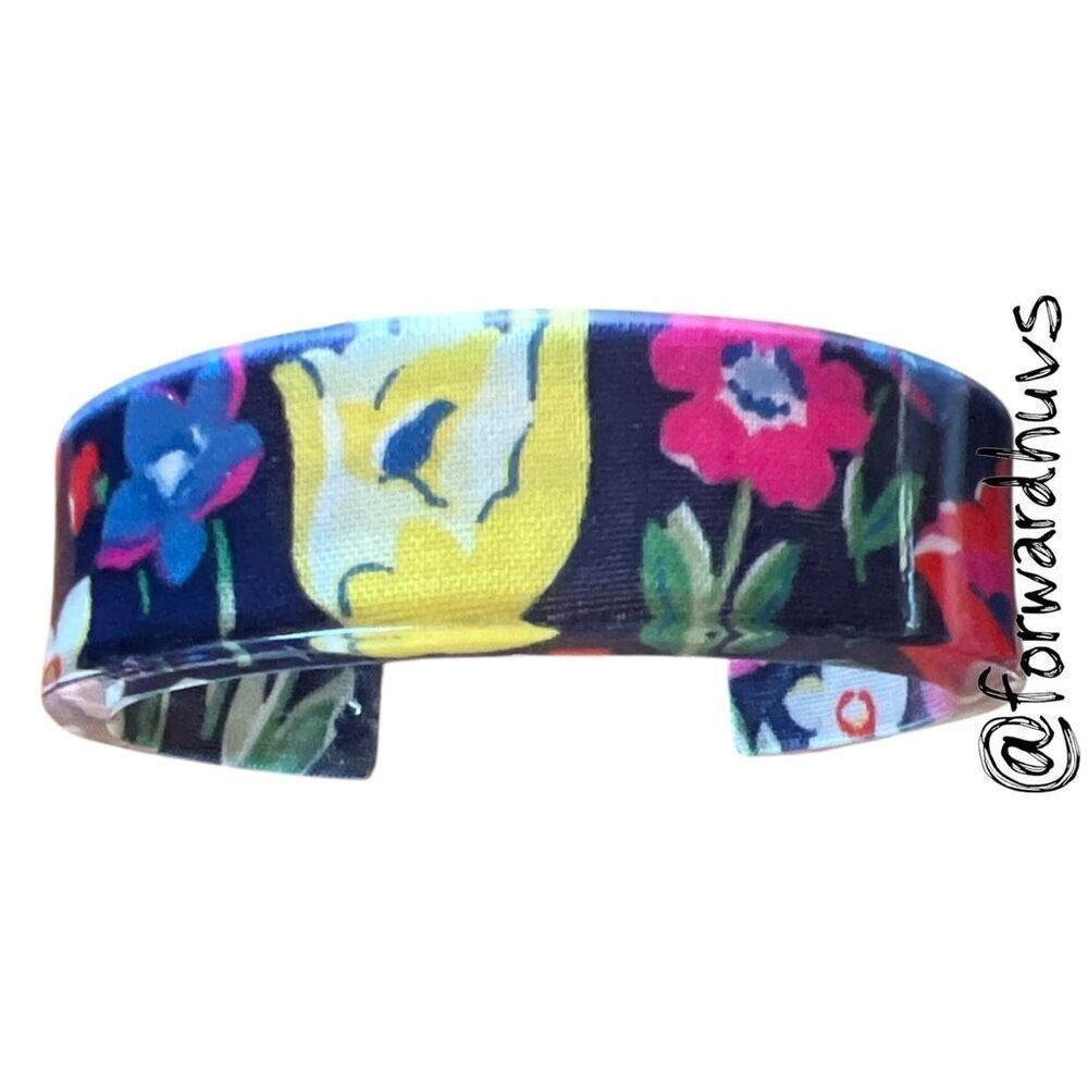 Bundle Sale 3 for $15 | Floral Cuff Bracelet – 100% Acrylic Coated Fabric